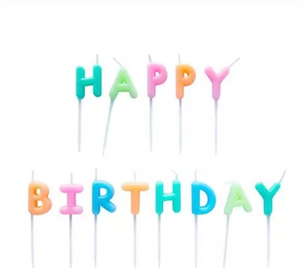 【母親節加購】Happy birthday繽紛蠟燭